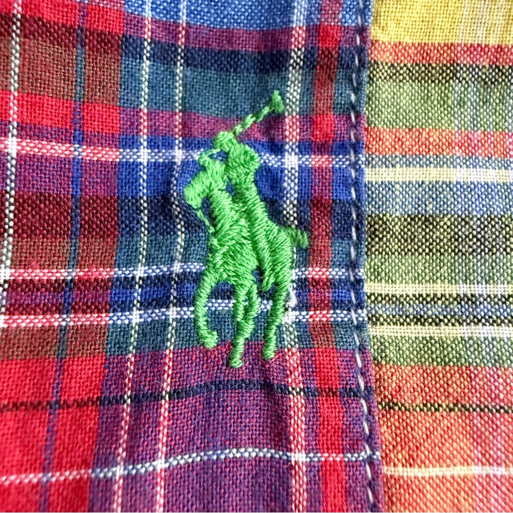 Ralph Lauren Madras Patchwork Button Down Oxford … - image 6